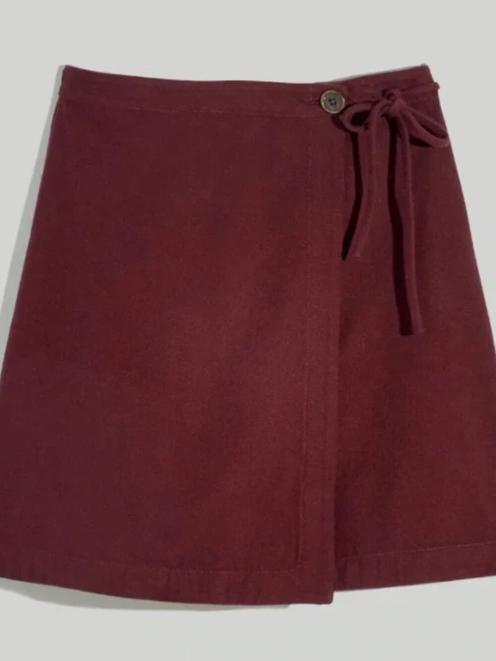 Madewell 100% Cotton Wrap Skirt Women’s 8 Side Tie Button EUC - Picture 2 of 14